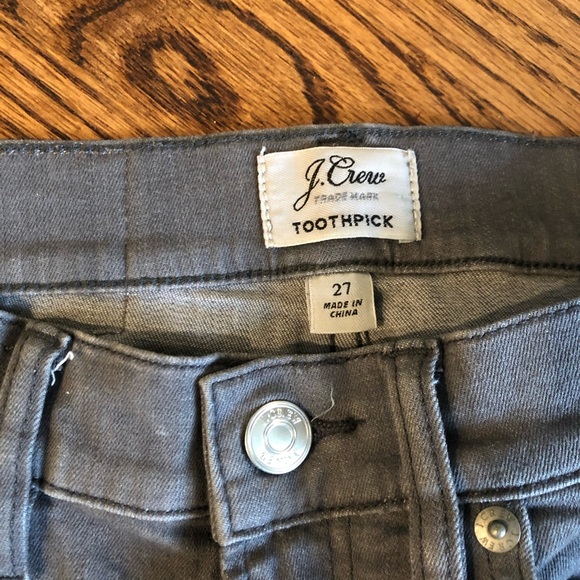 J Crew Grey Toothpick Jeans - Picture 2 of 4